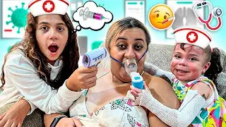 AS MENINAS CUIDARAM DA MAMÃE POR UM DIA!
