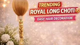 Pretty Trending Hairstyle Tutorial step by step Gold Parandi Look |Easy Bride or Festive  Hairstyle 