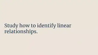 Properties of Linear and Functional Relationships Part 10