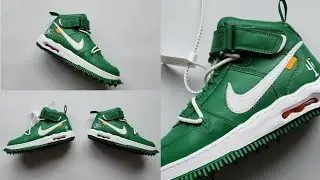 Nike Air Force 1 Mid x Off-White Pine Green Unboxing and On Feet