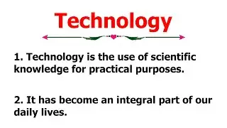10 Lines Essay On Technology | 10 Easy Sentences About Technology In English | Essay On Technology