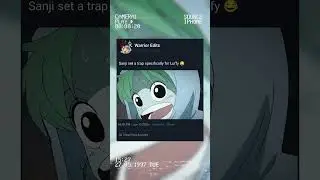 Sanji set a trap for Luffy #onepiece