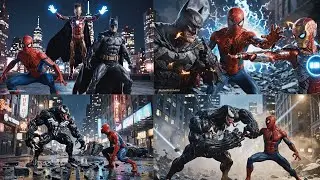 When Heroes Collide: Spider-Man, Batman vs Hulk & Venom | City Destroyed