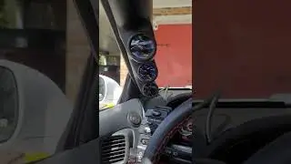 Glow Shift Series 7 (tinted) gauges installed in Autometer triple gauge pod for 300ZX A-pillar.