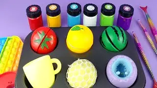 🔴Satisfying Video | DIY How To Make Rainbow Milk Bottle From Mixing Slime Cutting ASMR