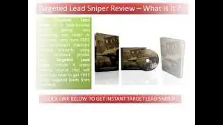 TARGET LEAD SNIPER REVIEW | TARGET LEAD SNIPER BONUS