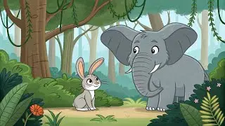 HADITHI TAMU YA SUNGURA NA TEMBO, sungura akili tembo nguvu.
