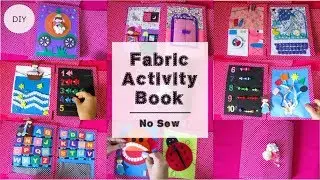 DIY | 12 Pages No Sew Fabric Dollhouse | Anna, Elsa & Cinderella