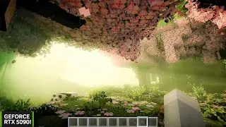 Minecraft RTX 5090 Graphics Are UNREAL! 🌸 Cherry Blossom Forest