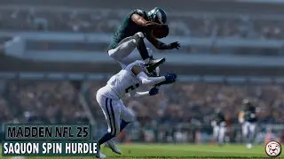 Saquon Barkley Spin Hurdle In MADDEN 25 With Different Angles