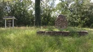 Hawkins and the Creek. A lonely resting place on the bluff