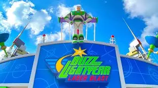 [4K Extreme Low Light] Buzz Lightyear Laser Blast - Exclusive Private Ride - Disneyland Paris
