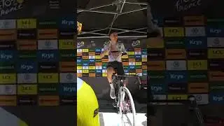 Tadej Pogacar does a GREAT impression of Wout van Aert 😅 #shorts
