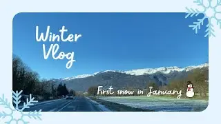 FIRST SNOW IN NEW YEAR #wintervlog 