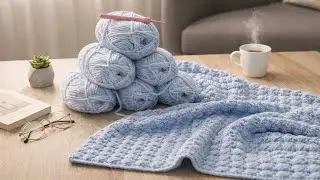 ONCE YOU TRY THIS PUFF STITCH, YOU’LL BE HOOKED! 🧶 PERFECT BLANKET TEXTURE!