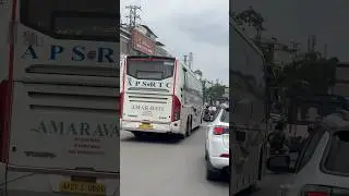 Apsrtc Volvo b11r multiaxle semi sleeper bus of Vijayawada drop #volvobus #volvo #apsrtc #youtube
