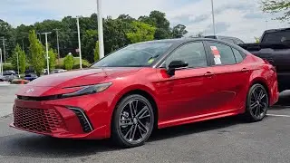 2025 Camry XSE: Two Tone Supersonic Red w/ Black Roof + Black Leather Interior