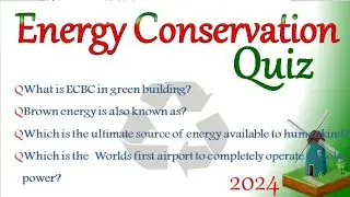 World Energy conservation quiz in English 2024 Quiz on Energy conservation quiz questions and answer