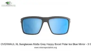 Spy OVERHAUL XL Sunglasses Matte Gray Happy Boost Polar Ice Blue Mirror   3 0 2 1