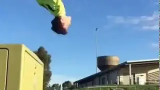 Failed Stunt by a kid