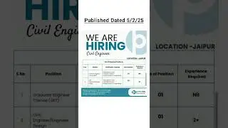 Latest Civil Engineering Jobs 2025 #job #jobsarch #shortfeed #civilengineering