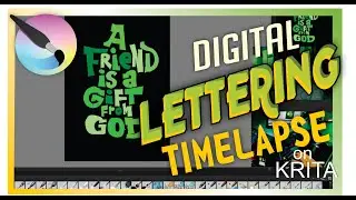 KRITA Doodles -- Digital Hand Lettering (1) -- Using Wacom Intuos Pro Pen Tablet -- Bisaya