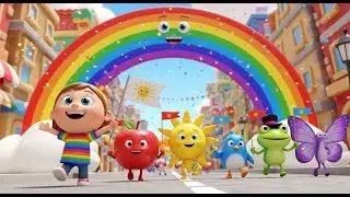 Colours of the Rainbow Parade for Kids | Rainbow Color Learning Song, Popular Nursery Rhyme