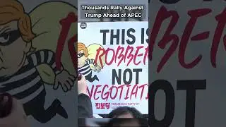 South Koreans Stage Massive &lsquo;No Trump&rsquo; Protest in Seoul Ahead of APEC Summit | HydHeadlines #shorts