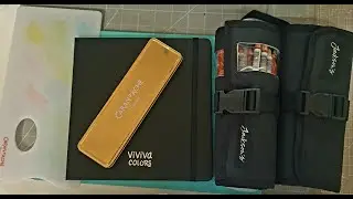 orablanco & viviva sketchbooks with 3 types of pencils including new Caran Dache bicolor pencils