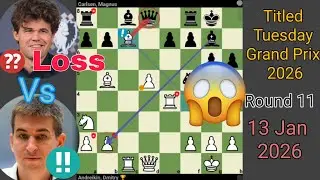 Magnus Carlsen Vs Dmitry Andreikin | Titled Tuesday Grand Prix 2026 | full Match  #chess 13 Jan 2026