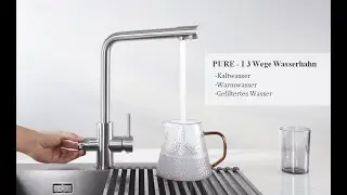 3-Way Kitchen Tap, 360&deg; Swivel, Kitchen Faucet Mixer Tap
