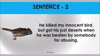 JUST DESERTS Idiom 1241 # Meaning and five sentences # SSC Words