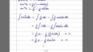 Integration (3) -Trigonometric Identities (C4 Maths A-Level)