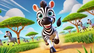 Zebra Song | Learn About Zebra | Animal Songs for Children | Fun Kids Song