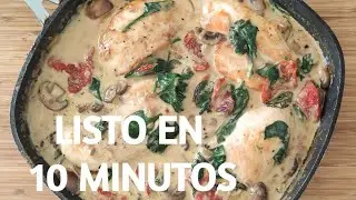 💚Pechuga de POLLO ESPECIAL !!! Con champiñones y ESPINACAS