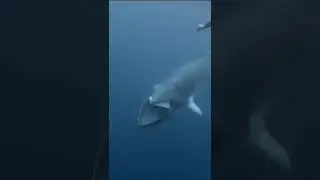 dwarf minke whale opens its mouth wide to filter as much plankton and krill as possible #shorts