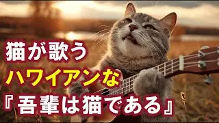 【AI】猫が歌うハワイアンな『吾輩は猫である』