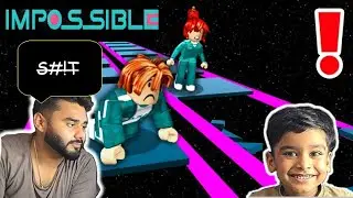 FATHER AND SON BEAT THE IMPOSSIBLE ROBLOX GLASS BRIDGE #roblox #kidgaming #trending #squidgame #new
