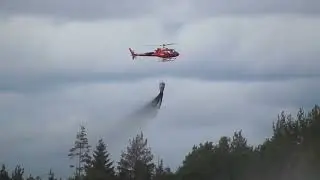 Helicopter Spreading Fertilizer in Malax, Finland