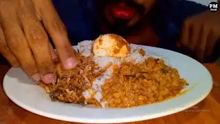 ASMR Food Eating | White Rice, Lentil, Banana Blossom Curry & Boiled Egg 🍚🥚 | No Talking