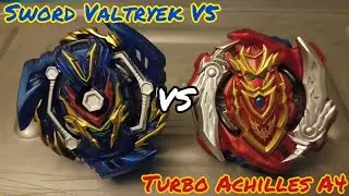 Beyblade Burst battle R (Request): Sword Valtryek V5 vs Turbo Achilles A4