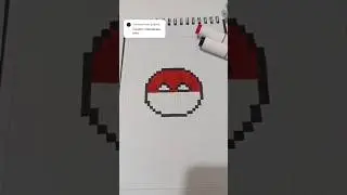 Countryball Indonesia pixel art |easy pixel art ideas #art #pixelart  #youtubeshorts #countryballs