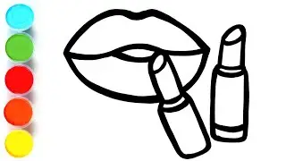 💄✏️How to draw lipstick for children, toddlers | Makeup drawing easy @Artworld06 
