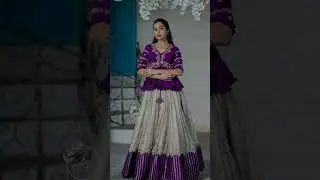 Pattu crop top lehenga designs #pattusarees #pattulehengas #fashion #explorer
