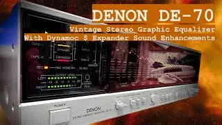 Denon DE-70 Vintage Graphic Equalizer From 1983 with Dynamic & Expander Audio Enhancer