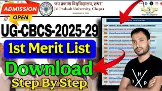 Jp University BA UG-2025-29 1st Merit List Download #jpuniversity