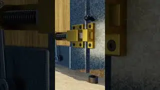unlock with foot  #asmr #mechanical#leg #door lock #mechanical #entertainment #animation #diy