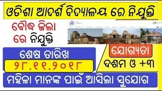 boudha district recruitment odisha job details Odisha Govt Job 2023