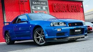 DEFEND GRAPHICS！！SKYLINE GT-R VspecⅡ Bayside Blue ！【Low Mileage Vehicle in Excellent Condition】