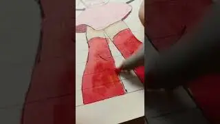 Drawing hello kitty but as human #artwork #drawing